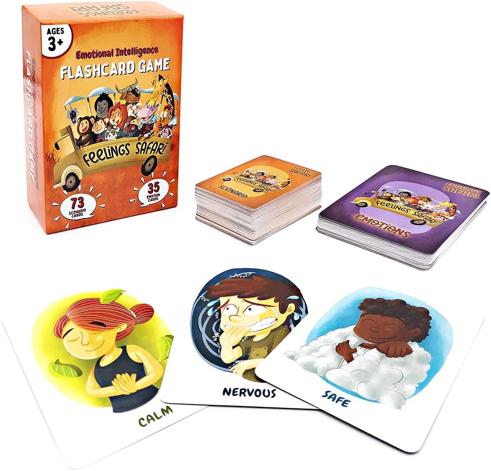 Feelings  Emotions Card Game for Kids - Developed by Occupational Therapist - Improves Emotional Intelligence - Can Be Used as Flashcards - 108 Cards - U.S. Company