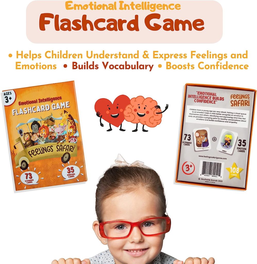 Feelings  Emotions Card Game for Kids - Developed by Occupational Therapist - Improves Emotional Intelligence - Can Be Used as Flashcards - 108 Cards - U.S. Company