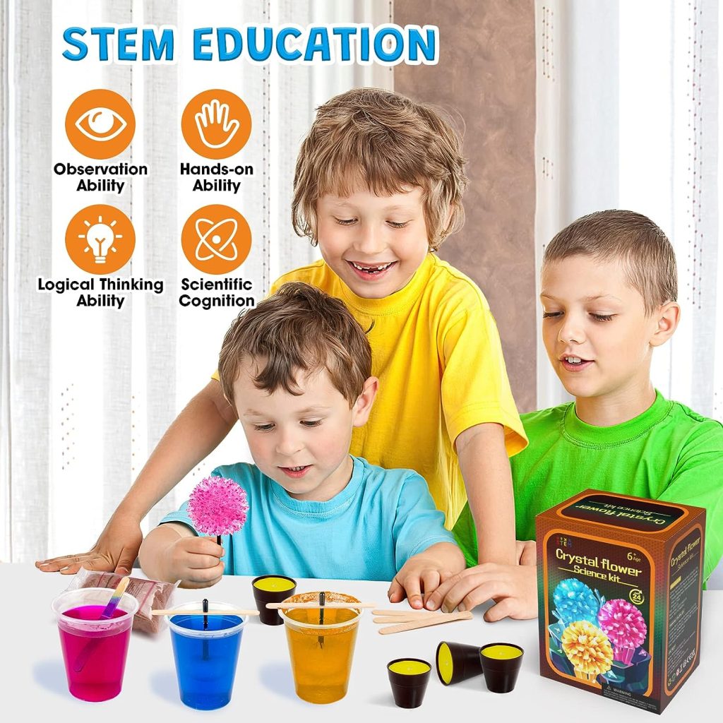 Gobidex Crystal Growing Kit, Science Kits for Kids Age 8-12, Grow Fast in (24H) Science Experiments Lab Toys, DIY STEM Projects Learning  Educational Toys, Crafts Gift Boys  Girls Ages 6 7 8 9 10 12