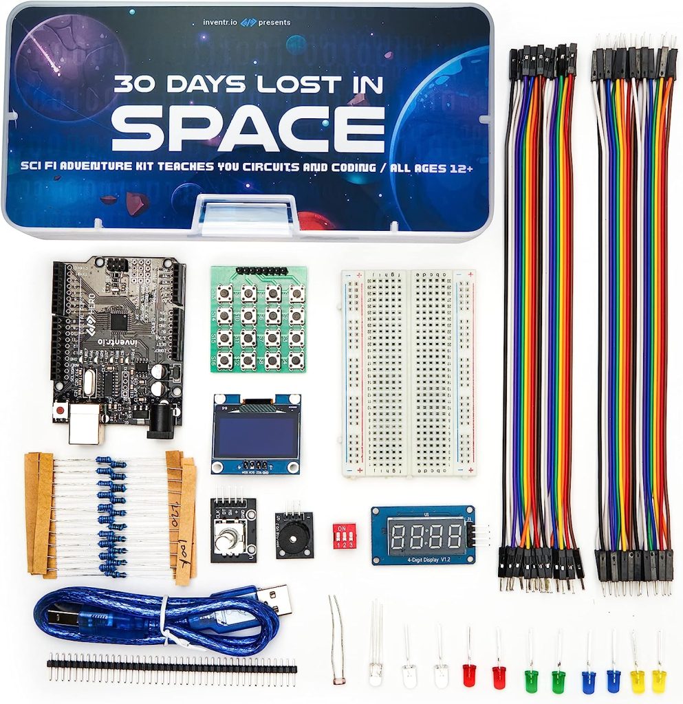 inventr.io | Adventure Kit: 30 Days Lost in Space for Exploratory Skills | Arduino IDE Compatible | Coding Challenge | Kids  Teens Robotics Project | Engineering Set by NASA Researcher