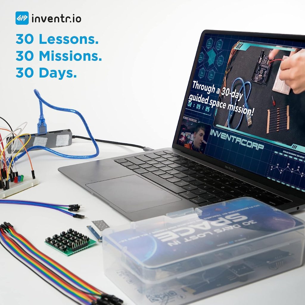 inventr.io | Adventure Kit: 30 Days Lost in Space for Exploratory Skills | Arduino IDE Compatible | Coding Challenge | Kids  Teens Robotics Project | Engineering Set by NASA Researcher