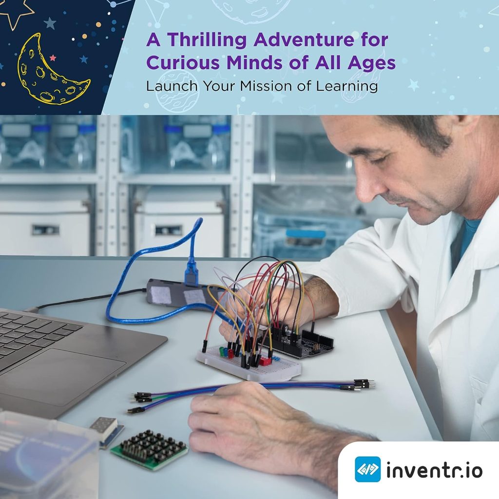 inventr.io | Adventure Kit: 30 Days Lost in Space for Exploratory Skills | Arduino IDE Compatible | Coding Challenge | Kids  Teens Robotics Project | Engineering Set by NASA Researcher