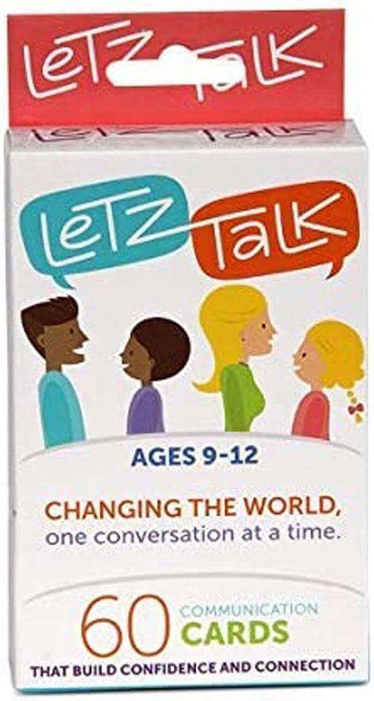 Letz Talk Communication Cards for Kids - Conversation Cards to Build Confidence  Emotional Intelligence, Family Games for Kids and Adults, Game Night Card Game - Ages 9-12