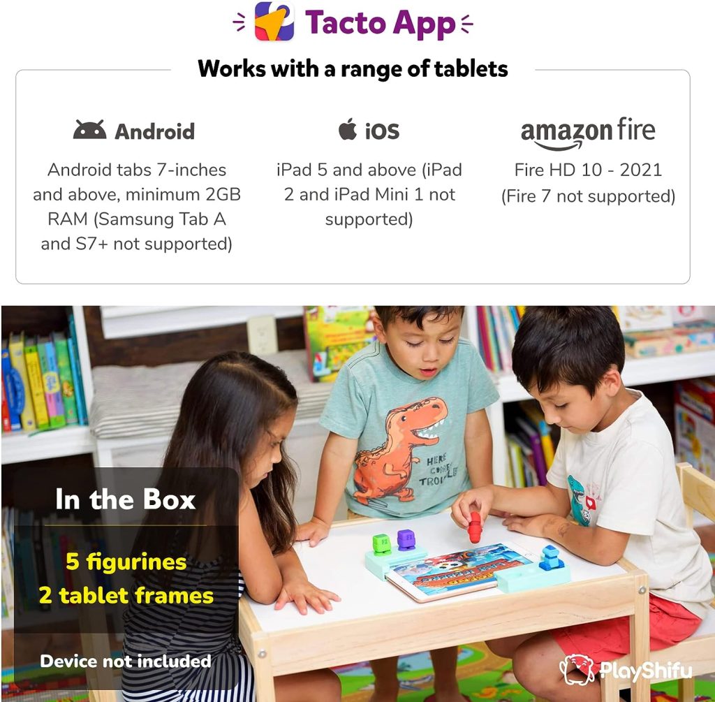 PlayShifu Interactive STEM Toys - Tacto Coding (Kit + App) | Visual Coding Games for Kids | Preschool Educational Toys | Early Programming | 4-10 Year Olds Birthday Gifts (Tablet Not Included)