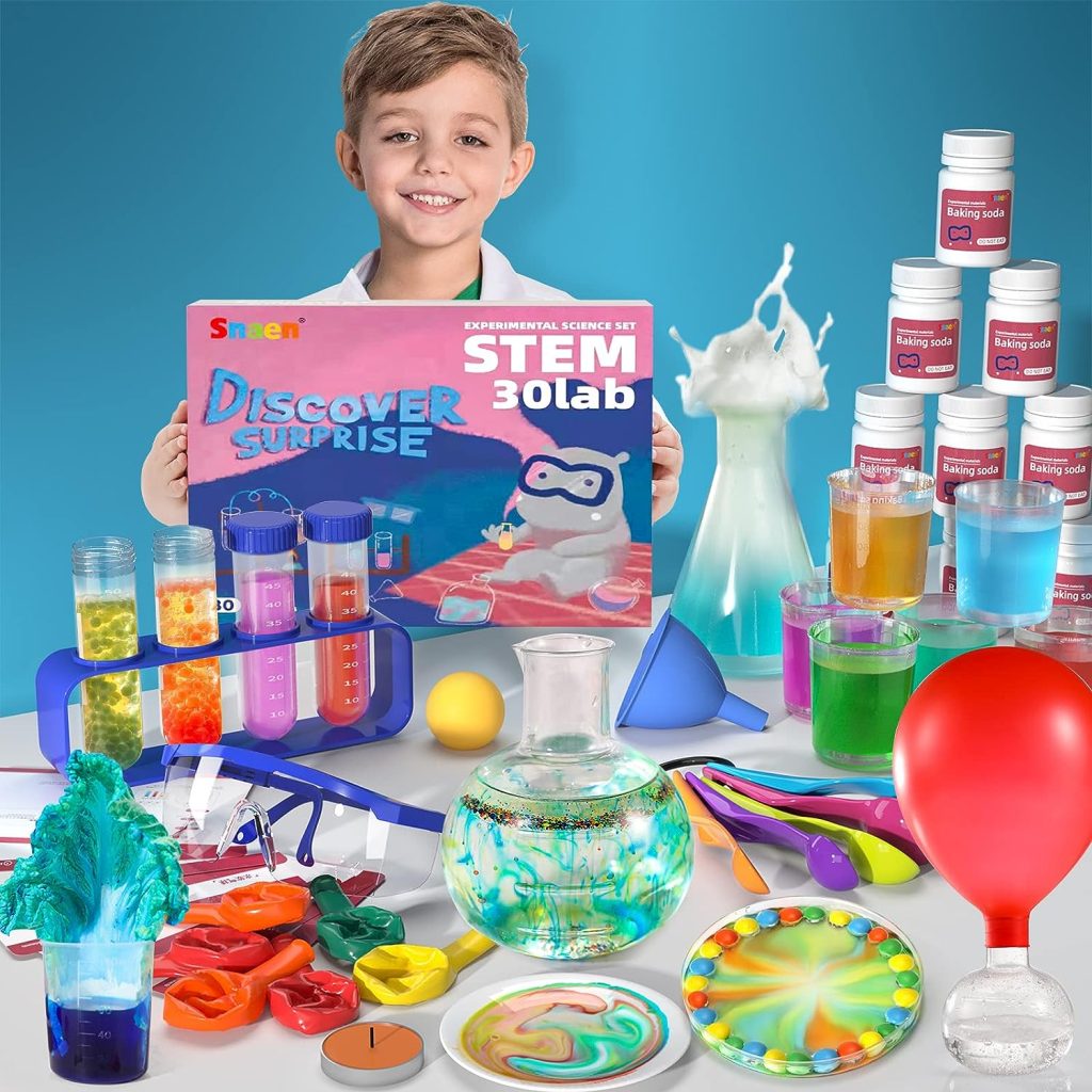 SNAEN Science Kit with 30 Science Lab Experiments,DIY STEM Educational Learning Scientific Tools for 3 4 5 6 7 8 9 10 11 Years Old Boys Girls Kids Toys Gift