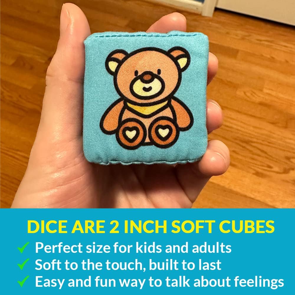 ThinkPsych Roll with It - Coping Dice - Emotional Intelligence  Social Emotional Learning - Anger Management Toys and Anxiety Relief for Kids - Fun Therapy Games for Kids, Counselors, and Families